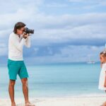 family photo on the beach