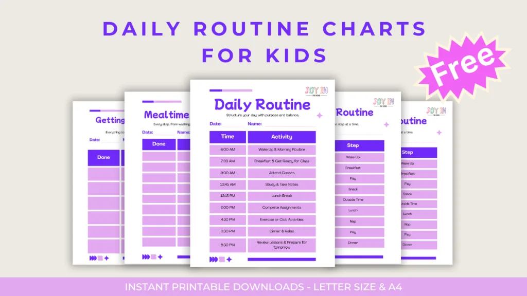 Daily Routine Charts for Kids